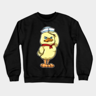 Duck as Sailor with Military Salute Crewneck Sweatshirt